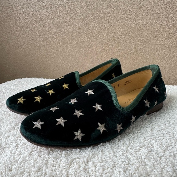 Del Toro Velvet Star Embriodered loafers Made in Italy - Picture 1 of 13